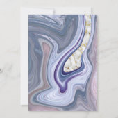 Moderne Save the Date gemarmerde Paarse Roos Agaat (Achterkant)