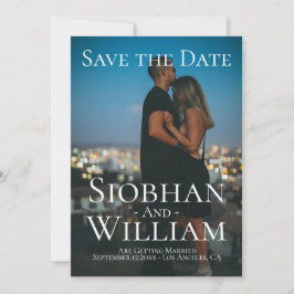 Moderne Save The Date gepersonaliseerde foto Kaart