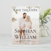 Moderne Save The Date gepersonaliseerde foto Kaart (Staand voorkant)