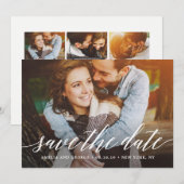 Moderne Save the Date-huwelijkskaart Kaart (Voorkant / Achterkant)