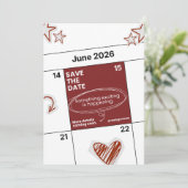 Moderne Save The Date Kaart | Minimalistische Trou (Staand voorkant)