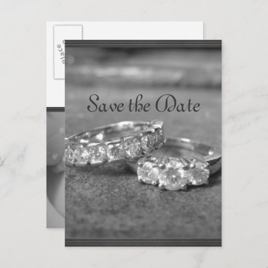 Moderne save the date kaarten (Voorkant / Achterkant)