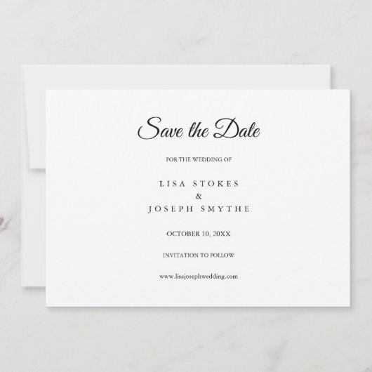 Moderne Save the Date Kalender Goud Hart Liefde (Achterkant)