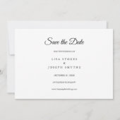 Moderne Save the Date Kalender Gouden Liefdeshart (Achterkant)