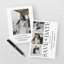 Moderne Save the Date met vier foto's