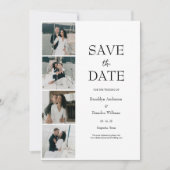 Moderne Save the Date met vijf foto's (Voorkant)