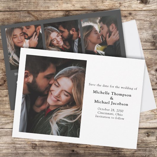 Moderne Save the Date Multi Photo