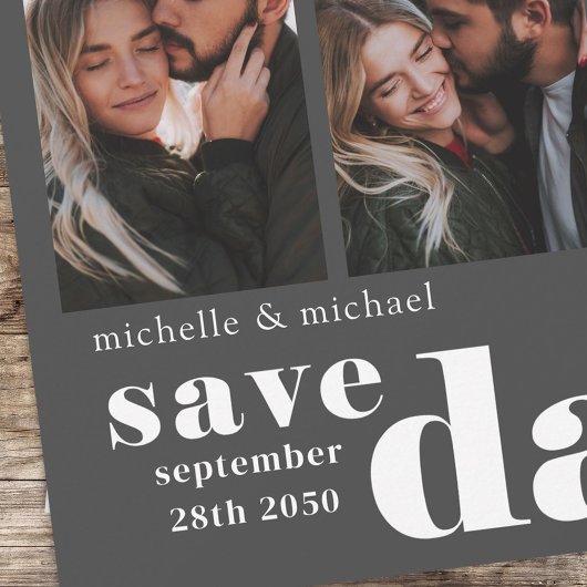 Moderne Save the Date Multi Photo