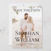 Moderne Save The Date Persoonlijke Foto Kaart (Voorkant)