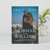 Moderne Save The Date Persoonlijke Foto Kaart (Staand voorkant)