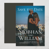 Moderne Save The Date Persoonlijke Foto Kaart (Voorkant / Achterkant)