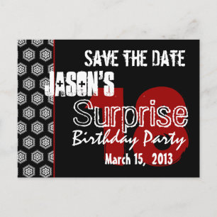 Moderne Save the Date Surprise 18e partij W1426 Aankondigingskaart