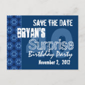 Moderne Save the Date Surprise 40th Party V401 Aankondigingskaart (Voorkant)