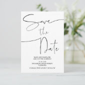 Moderne Save The Date Trouwuitnodigingen Kaart (Staand voorkant)