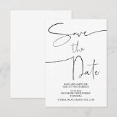 Moderne Save The Date Trouwuitnodigingen Kaart (Voorkant / Achterkant)