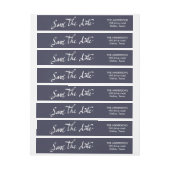 Moderne Save the Date Typografie Script Navy Blue (Vel)