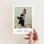 Moderne Save The Date uitnodiging met foto