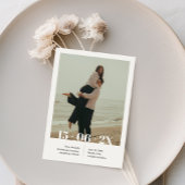 Moderne Save The Date uitnodiging met foto