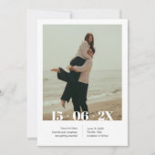 Moderne Save The Date uitnodiging met foto (Voorkant)