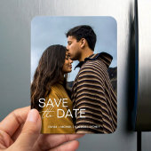 Moderne save the dates huwelijksuitnodiging sjablo magneet