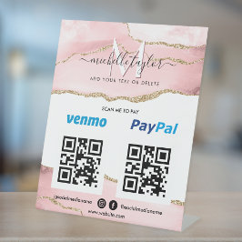 Moderne scan naar PayPal PayPal QR code Monogram P Reclamebord Met Voetstuk