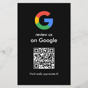 Moderne Scan om Google QR-code bedrijfsbord te beo Flyer