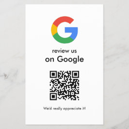 Moderne Scan om Google QR-code bedrijfsbord te beo Flyer