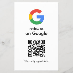 Moderne Scan om Google QR-code bedrijfsbord te beo Flyer