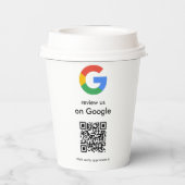 Moderne Scan om Google QR-code bedrijfsbord te beo Papieren Bekers (Achterkant)