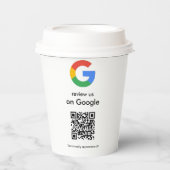 Moderne Scan om Google QR-code bedrijfsbord te beo Papieren Bekers (Voorkant)