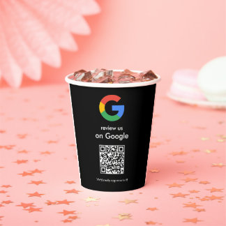 Moderne Scan om Google QR-code bedrijfsbord te beo Papieren Bekers