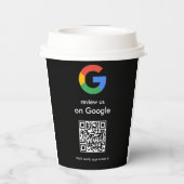 Moderne Scan om Google QR-code bedrijfsbord te beo Papieren Bekers (Achterkant)