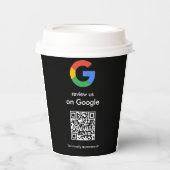 Moderne Scan om Google QR-code bedrijfsbord te beo Papieren Bekers (Voorkant)
