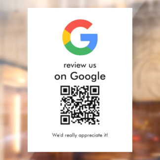 Moderne Scan om Google QR-code bedrijfsbord te beo Raamsticker