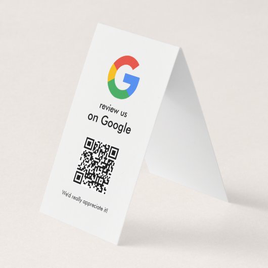 Moderne Scan om Google QR-code bedrijfsbord te beo Visitekaartje (Voorkant)