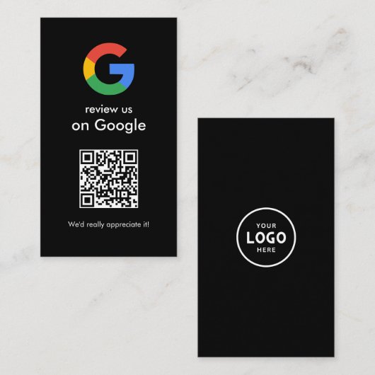 Moderne Scan om Google QR-code bedrijfsbord te beo Visitekaartje (Voorkant / Achterkant)