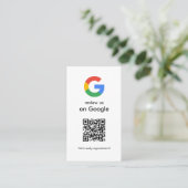 Moderne Scan om Google QR-code bedrijfsbord te beo Visitekaartje (Staand voorkant)
