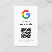 Moderne Scan om Google QR-code bedrijfsbord te beo Visitekaartje (Voorkant)