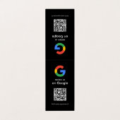 Moderne Scan om Google QR-code te beoordelen Bedri Visitekaartje (Buitenkant ongevouwen)