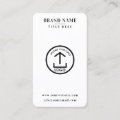 Moderne scanbare digitale contact QR-code Logo Visitekaartje (Voorkant)