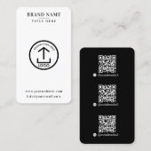 Moderne scanbare digitale contact QR-code Logo Visitekaartje (Voorkant / Achterkant)
