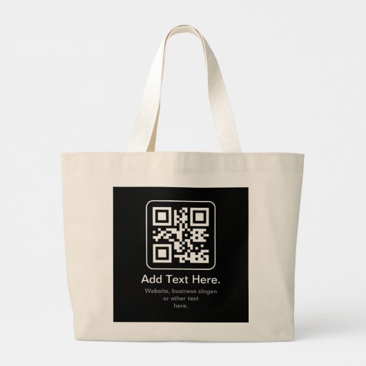 Moderne scanbare QR-code Grote Tote Bag (Achterkant)