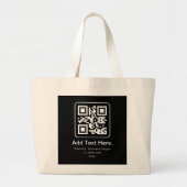 Moderne scanbare QR-code Grote Tote Bag (Voorkant)