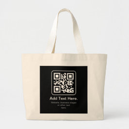 Moderne scanbare QR-code Grote Tote Bag