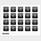 Moderne scanbare QR-code | Zwart Grijs & Wit Vierkante Sticker (Vel)