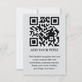 Moderne scanbare QR evenement uitnodiging ontwerp (Achterkant)