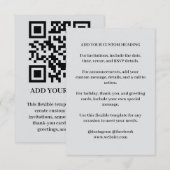Moderne scanbare QR evenement uitnodiging ontwerp (Voorkant / Achterkant)