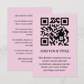 Moderne scanbare QR-event-invitatieontwerp Kaart (Voorkant / Achterkant)