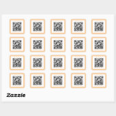 Moderne scanbare zakelijke marketing QR-code Vierkante Sticker (Vel)