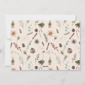 Moderne Scandi Boho neutrale familie foto Merry Feestdagenkaart (Achterkant)